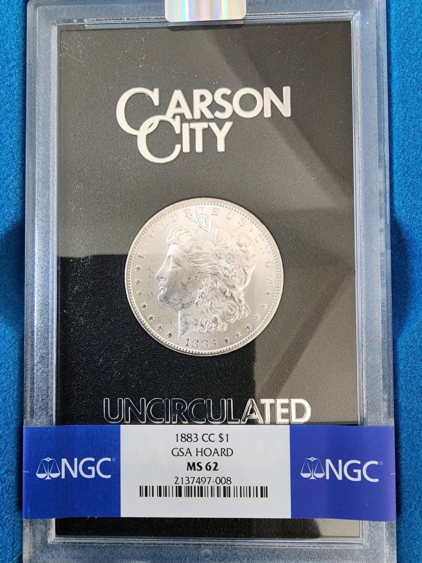 1883 CC - Morgan Silver Dollar - MS62 - GSA Hoard