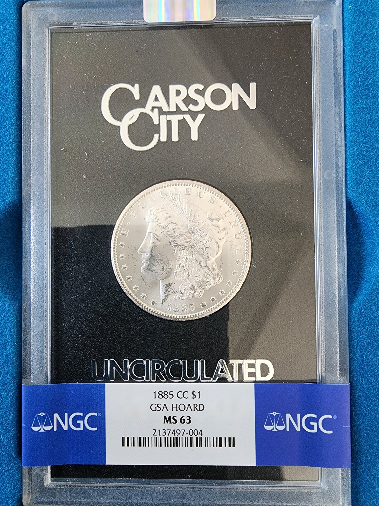 1885 CC - Morgan Silver Dollar - MS63 - GSA Hoard